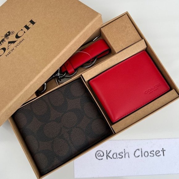 COACH Boxed 3 In 1 Wallet Gift Set In Signature Canvas - Picture 3 of 7